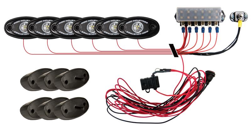 Rigid Industries 400253 Rock Light Kit- Cool White (6 lights)