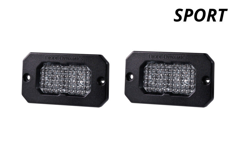 Diode Dynamics DD6428P Stage Series 2 In LED Pod Sport - White Flood Flush RBL (Pair)