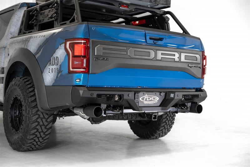Addictive Desert Designs R110011370103 17-20 Ford Raptor F-150 Bomber Rear Bumper w/ Backup Sensor Cutouts