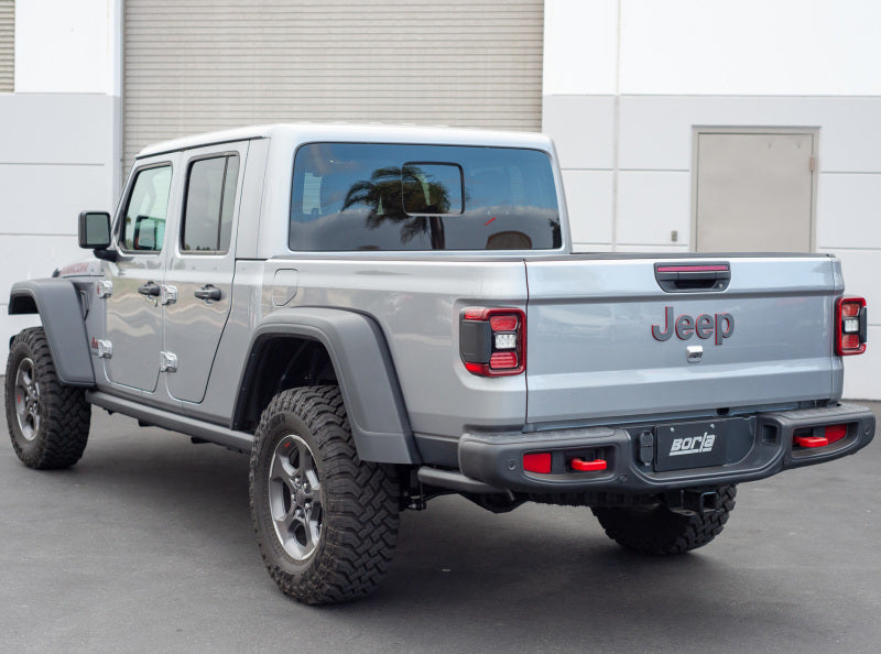 Borla 140808CB 2020 Jeep Gladiator JT 3.6L V6 AWD 2.75in Touring Climber Black Turndown Tip & Over-Axle