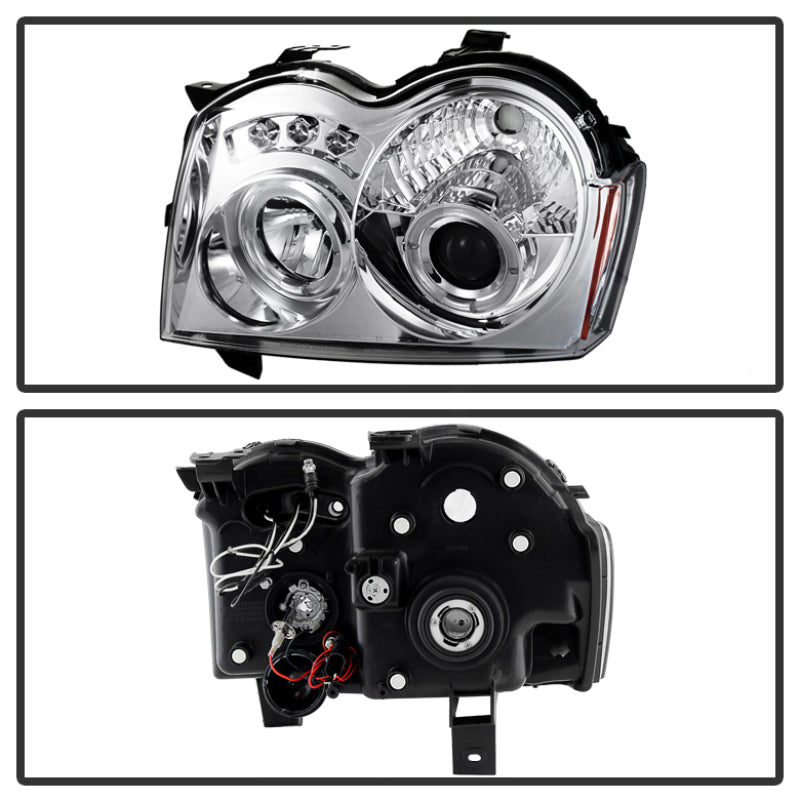 SPYDER 5011107 Spyder Jeep Grand Cherokee 05-07 Projector Headlights LED Halo LED Chrm Low 9006 PRO-YD-JGC05-HL-C