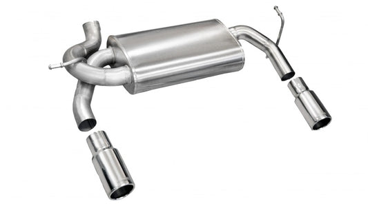 CORSA Performance 24412 Corsa 2007-2011 Jeep Wrangler 3.8L/12-14 Wrangler 3.6L Polished Sport Axle-Back Exhaust
