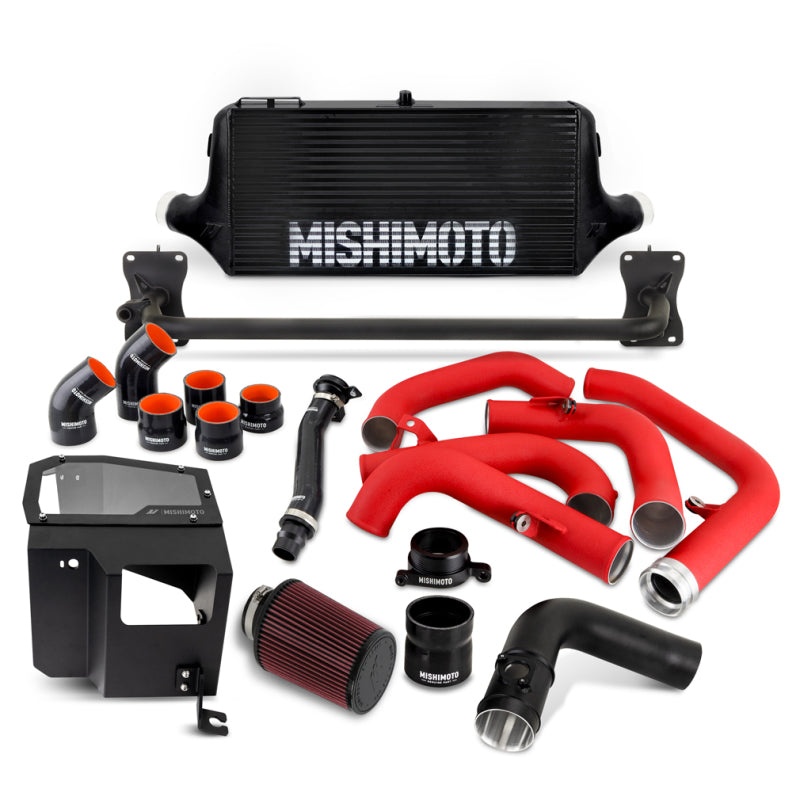 Mishimoto MMINT-WRX-22AIBKRD 2022+ WRX Intercooler Kit W/ Intake BK Core WRD Pipes