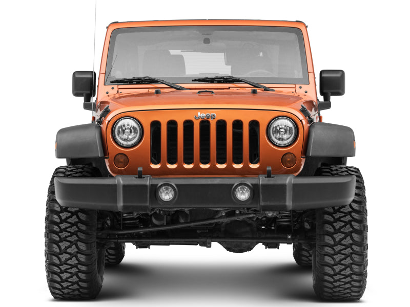 Raxiom J121871 07-18 Jeep Wrangler JK LED Halo Headlights- Chrome Housing (Clear Lens)