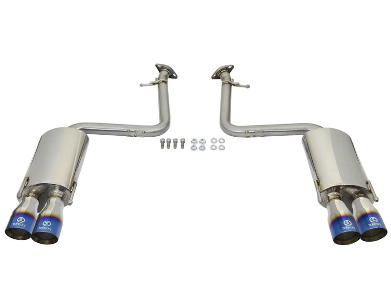 aFe 49-36037-L Takeda 16-17 Lexus RC 200T 2.0L (t) 2in. SS Axle-Back Exhaust System w/Polished Blue Tips