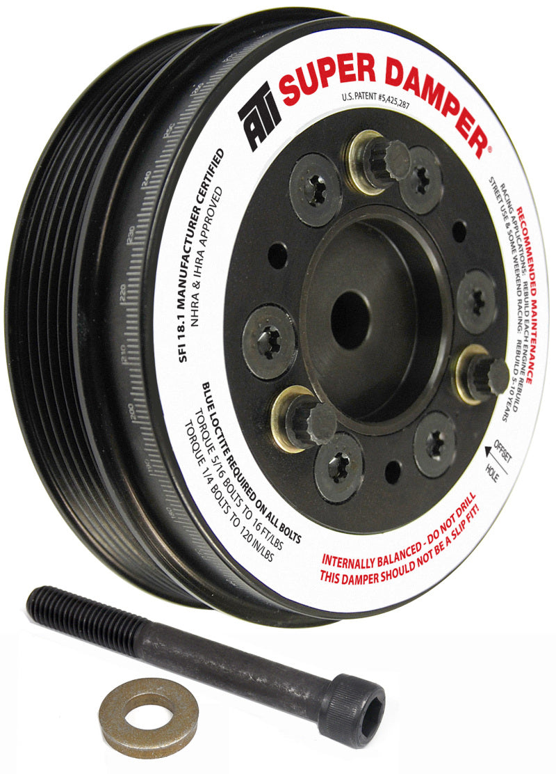 ATI ATI917993 Damper - 5.74in - Alum - 6 Grv - Mini Cooper S - 1.6L - 2 Percent OD - 1Pc