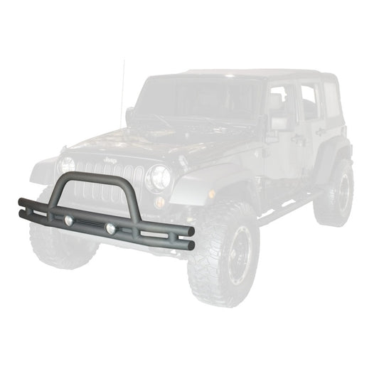 Rugged Ridge 11561.10 3in Double Tube Front Bumper 07-18 Jeep Wrangler