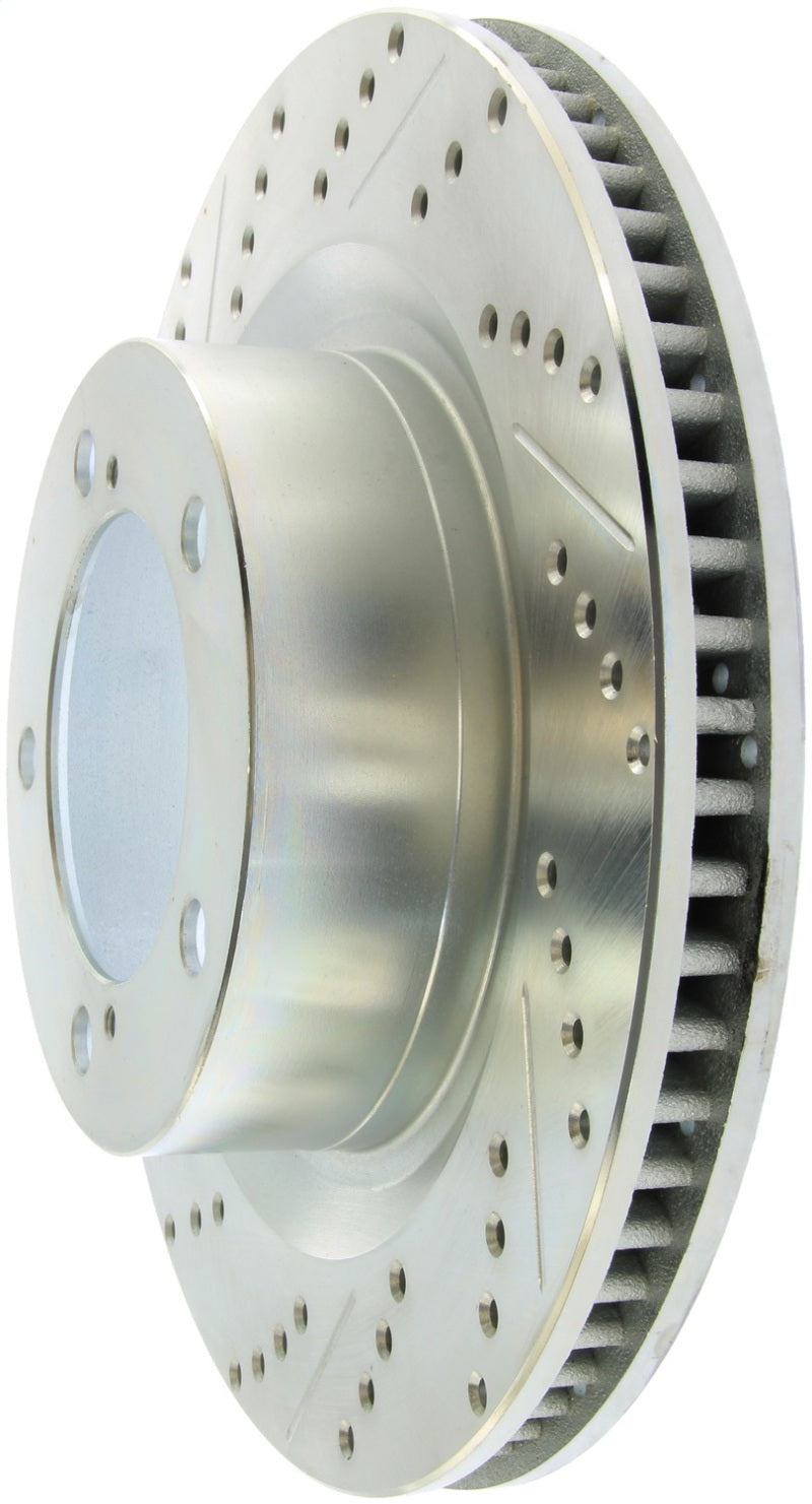 Stoptech 227.44156R StopTech Select Sport 07-17 Toyota Tundra Drilled and Slotted Sport Right Front Rotor
