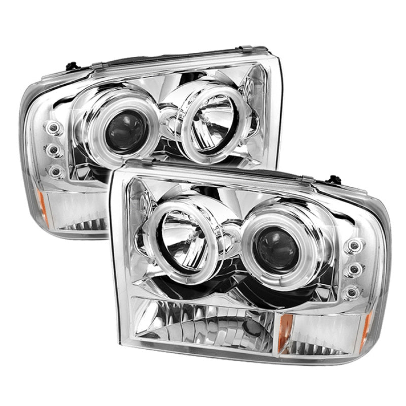 SPYDER 5010360 Spyder Ford F250 Super Duty 99-04 Projector Version 2 LED Halo LED Chrm PRO-YD-FF25099-1P-G2-C