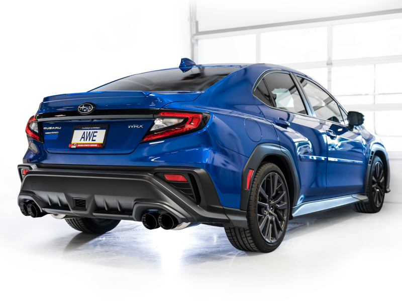 AWE Tuning 3020-43979 2022+ VB Subaru WRX Track Edition Exhaust - Diamond Black Tips