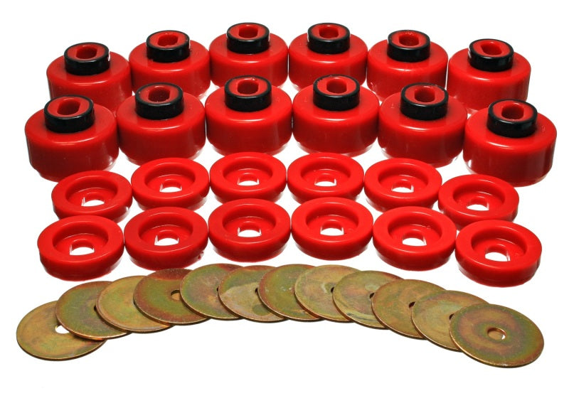 Energy Suspension 3.4156R Body Mount Set - Red