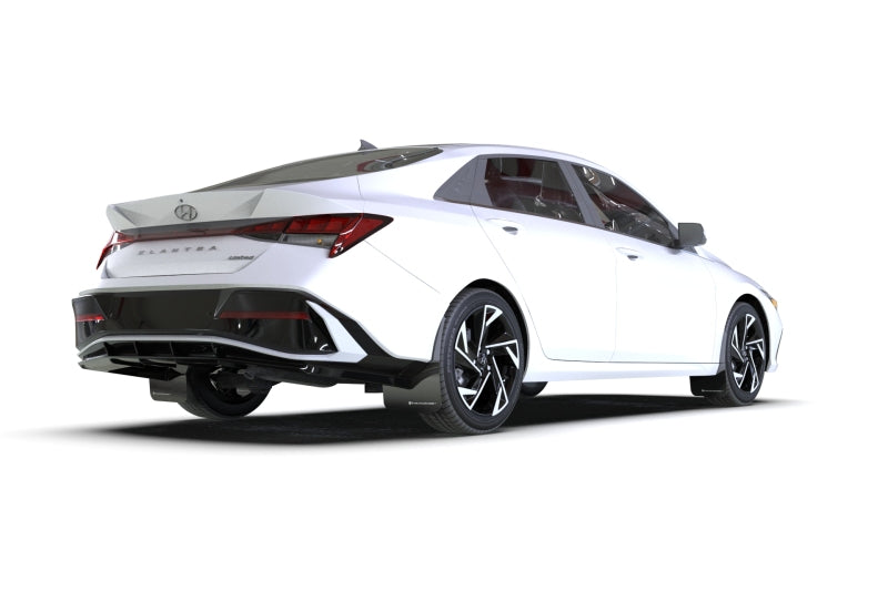 Rally Armor MF119-UR-BLK-WH 24-26 Hyundai Elantra Black Mud Flap White Logo