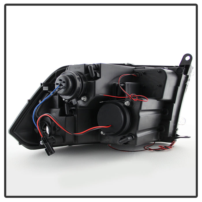 SPYDER 5010056 Spyder Dodge RAM 1500 09-14 10-14 Projector Headlights Halogen- LED Halo LED- Smke PRO-YD-DR09-HL-SM