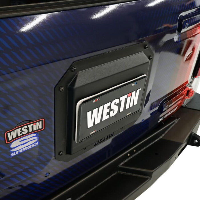 Westin 59-89055 21-25 Ford Bronco (Excl. Sport) Spare Tire Delete Plate - Tex. Blk