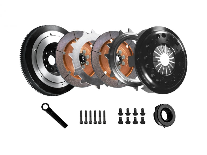 DKM Clutch MR-006-005 BMW E34/E36/E39/E46/Z3 (6 Cyl) Ceramic Twin Disc MR Clutch w/Flywheel (650 ft/lbs Torque)