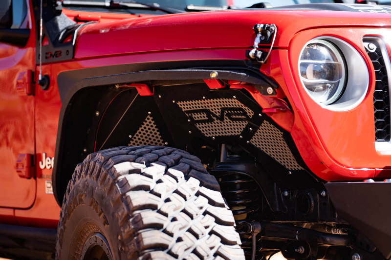 DV8 Offroad INFEND-03FB 2018+ Jeep Wrangler JL Front Inner Fenders - Black