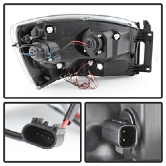 SPYDER 5010018 Spyder Dodge RAM 1500 06-08/RAM 2500 06-09 Projector Headlights LED Halo LED Chrm PRO-YD-DR06-HL-C