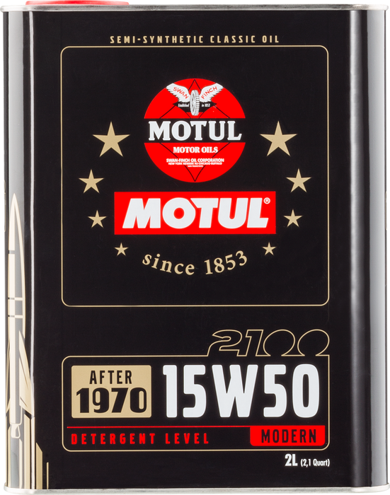 Motul 104512 15W50 Classic 2100 Oil - 10x2L