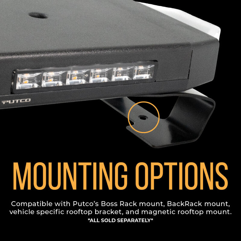 Putco 950116 16in Hornet Light Bar - (Amber) LED Stealth Rooftop Strobe Bar