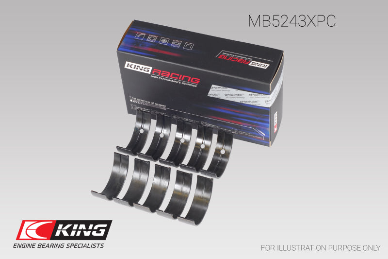 King Engine Bearings MB5243XPC Nissan SR20DE/DET (2.0L) Performance Coated Main Bearing Set - Size STD