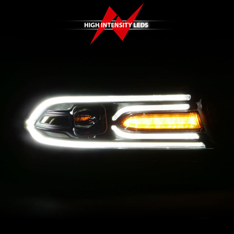 ANZO 121559 2015-2018 Dodge Charger Projector Headlights Plank Style Black