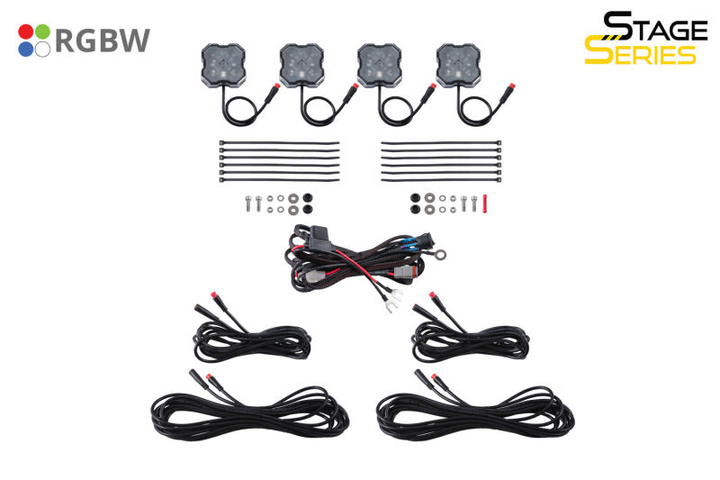Diode Dynamics DD7447 Stage Series RGBW LED Rock Light (4-pack)