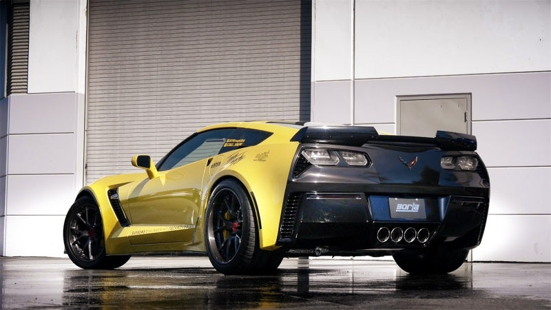 Borla 11903 15 Chevy Corvette C7 ZO6 6.2L w/o AFM w/ NPP ATAK Quad RD RL IC Tips Center Rear Exit Exh