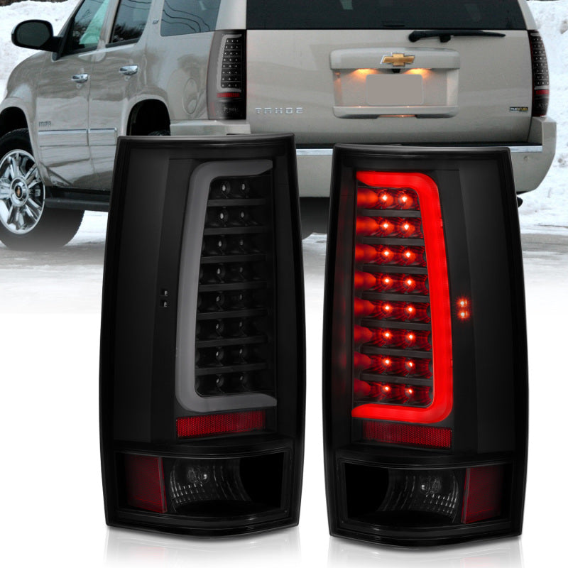 ANZO 311322 2007-2014 Chevy Tahoe LED Taillight Plank Style Black w/Smoke Lens