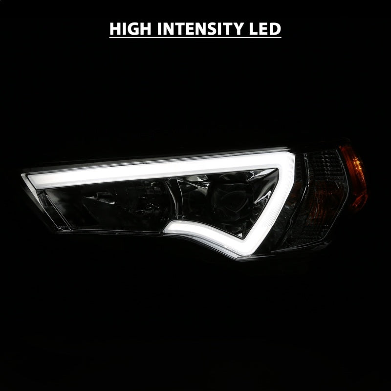 ANZO 111417 14-18 Toyota 4 Runner Plank Style Projector Headlights Chrome w/ Amber