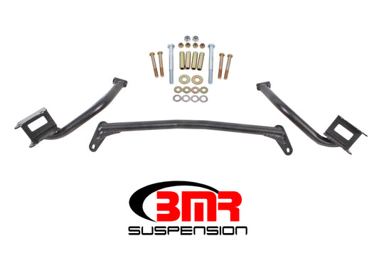 BMR Suspension TBR005H BMR 79-04 Fox Mustang Tubular Style Upper Torque Box Reinforcement Plates - Black Hammertone