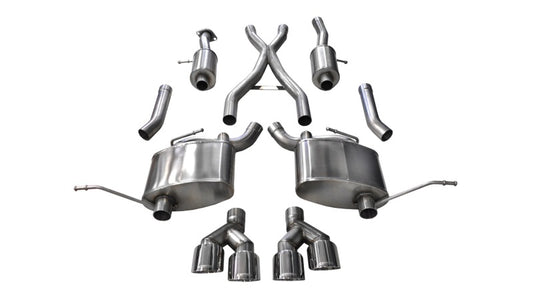 CORSA Performance 14992 Corsa 2014-2021 Jeep Grand Cherokee Summit Edition Polished 2.5in Dual Rear Exit Cat-Back Exhaust