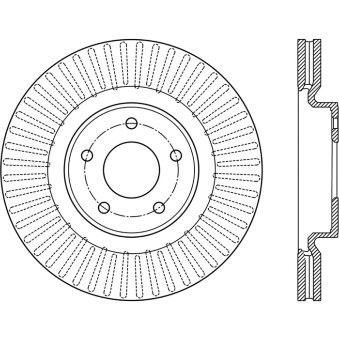 Stoptech 126.42120SL StopTech 13-15 Nissan Pathfinder Slotted Front Left Rotor