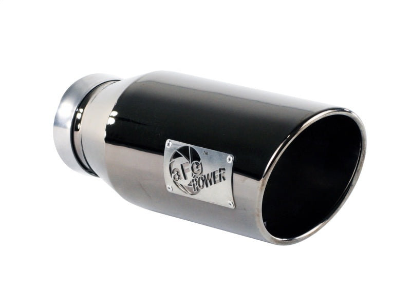 aFe 49-92018-BC MACHForce XP Exhausts Tips SS-304 EXH Tip 4In x 6Out x 15L Bolt-On (blk chrome)