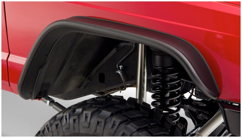 Bushwacker 10922-07 84-01 Jeep Cherokee Flat Style Flares 4pc - Black