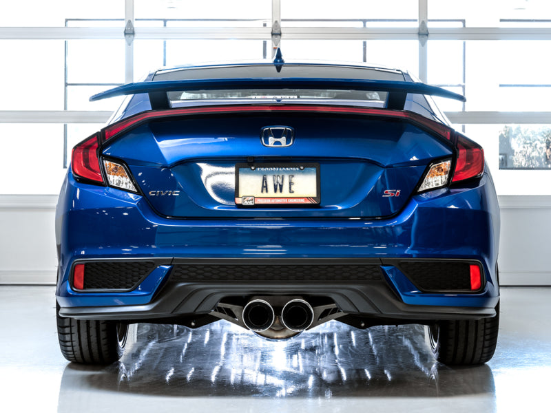 AWE Tuning 3015-32108 2016+ Honda Civic Si Touring Edition Exhaust w/Front Pipe & Dual Chrome Silver Tips
