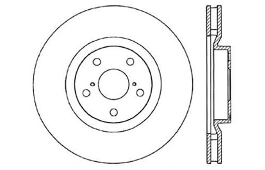 Stoptech 128.44103L StopTech 93-98 Toyota Supra Turbo Drilled Left Front Rotor