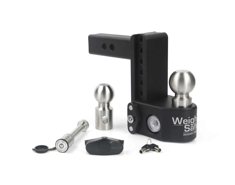 Weigh Safe SWS6-2-KA 6in Drop Hitch w/Built-in Scale & 2in Shank (10K/15K GTWR) w/WS05 - Steel