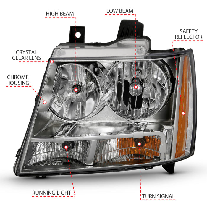 ANZO 111475 ANZ Crystal Headlights