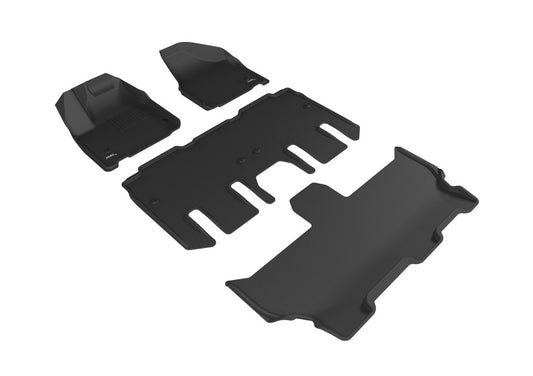 3D MAXpider L1CY00501509 2017-2020 Chrysler Pacifica/Voyager Kagu 1st & 2nd & 3rd Row Floormats - Black