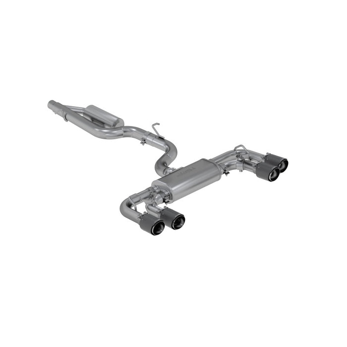 MBRP S46053CF 15-19 VW Golf R 3 in Cat Back w/ 4 in OD Quad Carbon Fiber Tips - T304