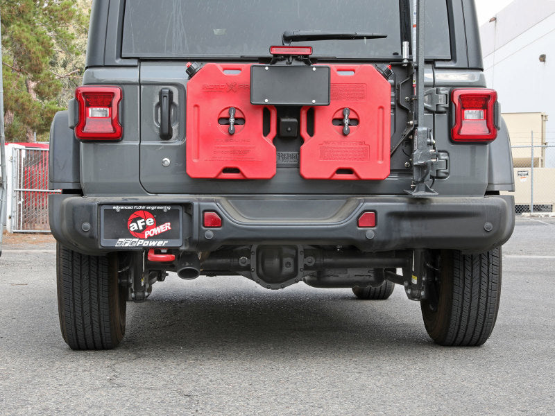 aFe 49-48070-1B MACH Force-Xp Axle-Back Exhaust System w/Black Tip 18-20 Jeep Wrangler L4-2.0T / V6-3.6L