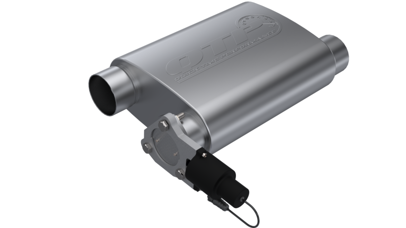 QTP 13301C 3in Weld-On 304SS Reverse Screamer Muffler w/Bolt-On QTEC Electric Cutout