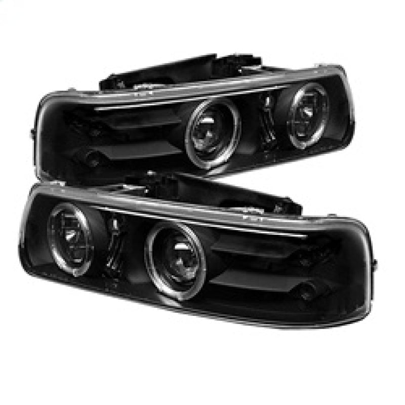 SPYDER 5009593 Spyder Chevy Silverado 1500/2500 99-02 Projector Headlights LED Halo LED Black PRO-YD-CS99-HL-BK
