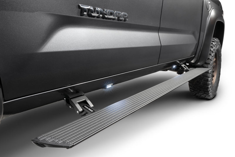 Go Rhino 20444580PC RealTruck 22-24 Toyota Tundra DC 4dr VoltStep Electric Running Board Kit (No Drill) - Tex. Blk