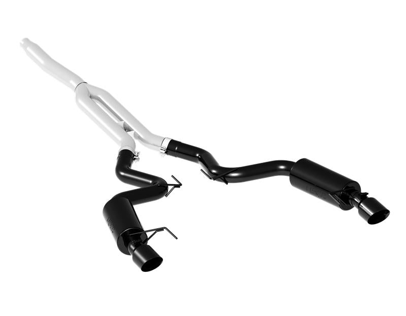 MBRP S7274BLK 15-18 Ford Mustang EcoBoost 2.3L Black 3in Cat Back Dual Split Rear Exit (Street Version)