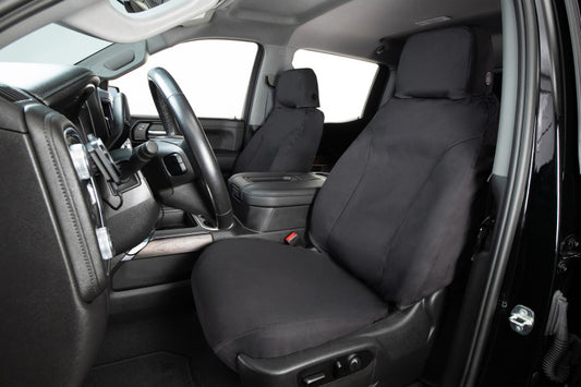 Covercraft SS3489PCCH 21-24 Ford F-150 Polycotton SeatSaver Custom Front Row Seat Covers - Charcoal
