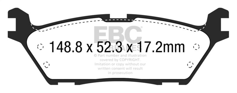 EBC ED93037 15+ Ford F150 2.7 Twin Turbo (2WD) Electric PB Extra Duty Rear Brake Pads