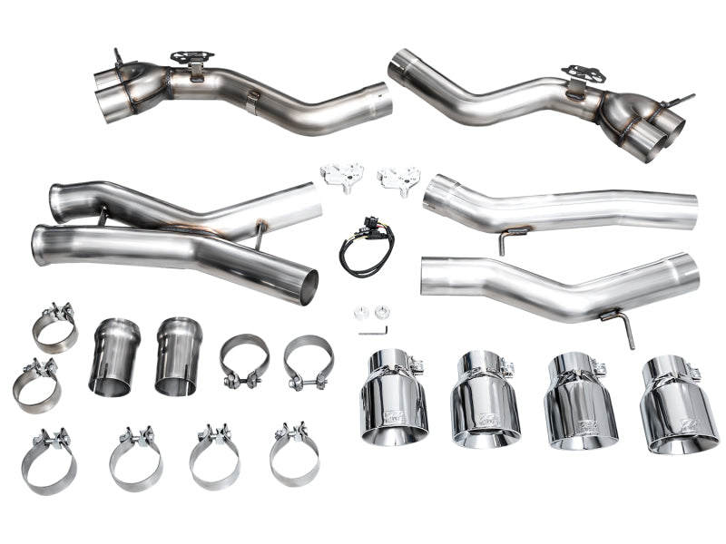 AWE Tuning 3020-42487 23-24 BMW G87 M2 Track Edition Exhaust - Chrome Silver Tips