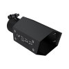 MBRP T5173BLK Universal 4in Hex Tip 2.5in Inlet 10in Length w/ Logo - Black Coated