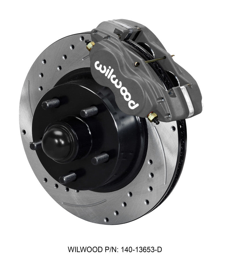 Wilwood 140-13653-D Forged Dynalite-M Front Kit 11.30in 1 PC Rotor&Hub-Drill 60-68 Ford / Mercury Full Size